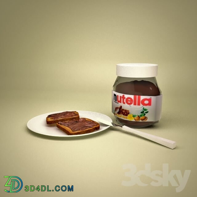 Food and drinks - Nutella with toast