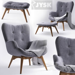 Arm chair - Armchair with pouf - jysk EJERSLEV 