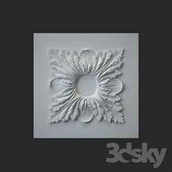 Decorative plaster - Bladed rosette 40 