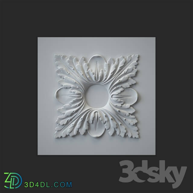 Decorative plaster - Bladed rosette 40