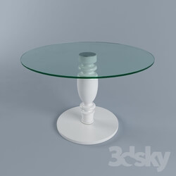 Table - glass round table 