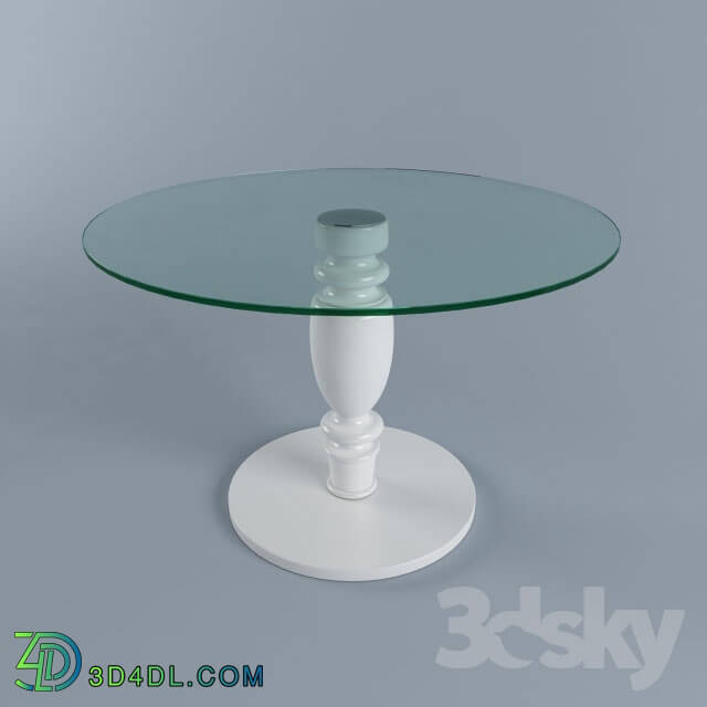 Table - glass round table