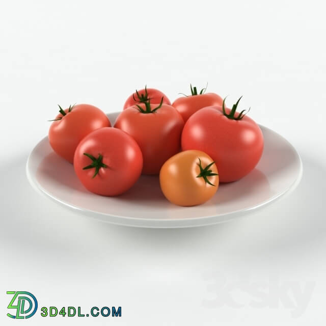 Food and drinks - tomatoes on a plate