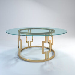 Table - Modern glass and metal coffee table 