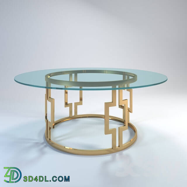 Table - Modern glass and metal coffee table