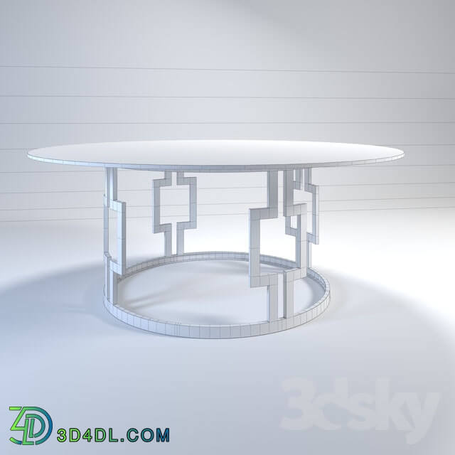 Table - Modern glass and metal coffee table