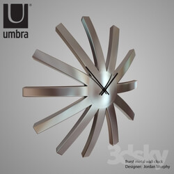 Other decorative objects - Burst metal wall clock Designer_ Jordan Murphy 