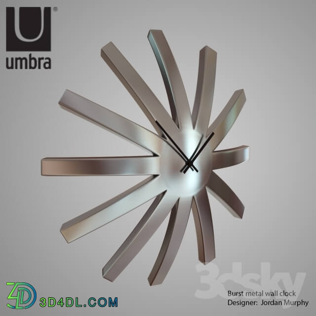 Other decorative objects - Burst metal wall clock Designer_ Jordan Murphy