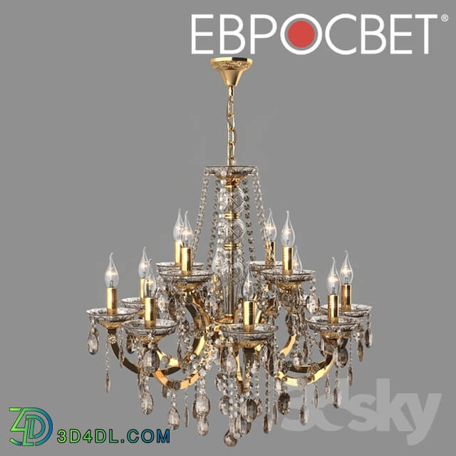 Ceiling light - OM Chandelier with tinted crystal Eurosvet 3449_8 _ 4 Strotskis