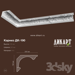 Decorative plaster - DK-190_190Hx240mm 