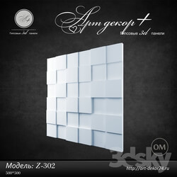 3D panel - Gypsum 3d panel Z-303 from Artdekor 