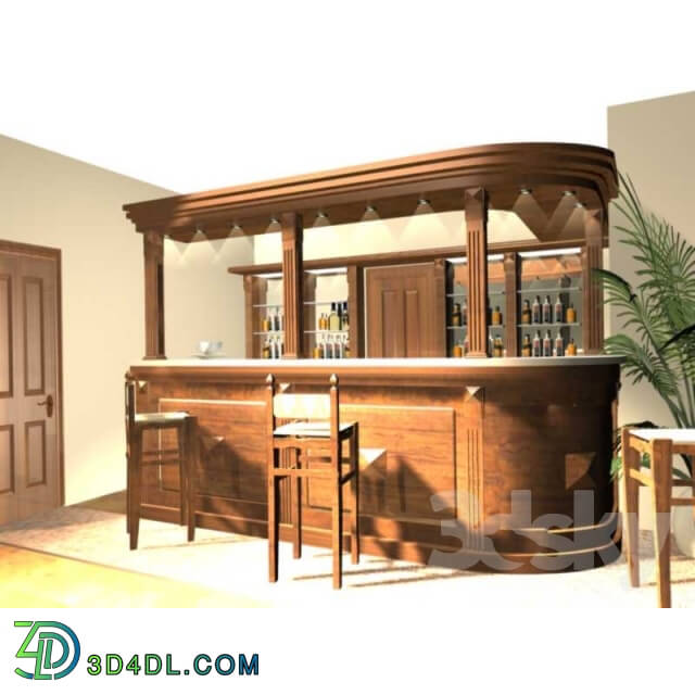 Restaurant - bar counter in the classical style
