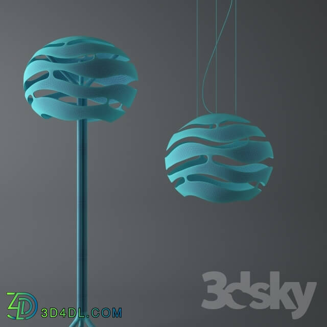 Ceiling light - organic floor lamp