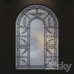 Windows - Stained glass for windows with arch 