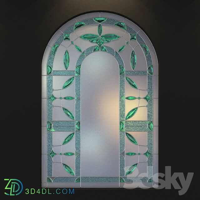 Windows - Stained glass for windows with arch