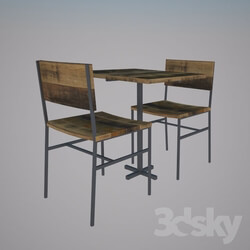 Table _ Chair - Chairs and table old set_HSK 