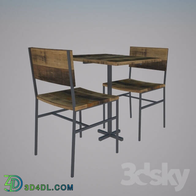 Table _ Chair - Chairs and table old set_HSK