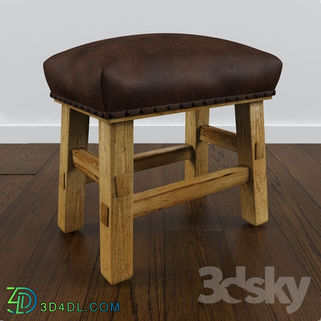 Chair - Pottery Barn - Caden Leather Stool