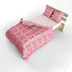 Bed - pink bed 