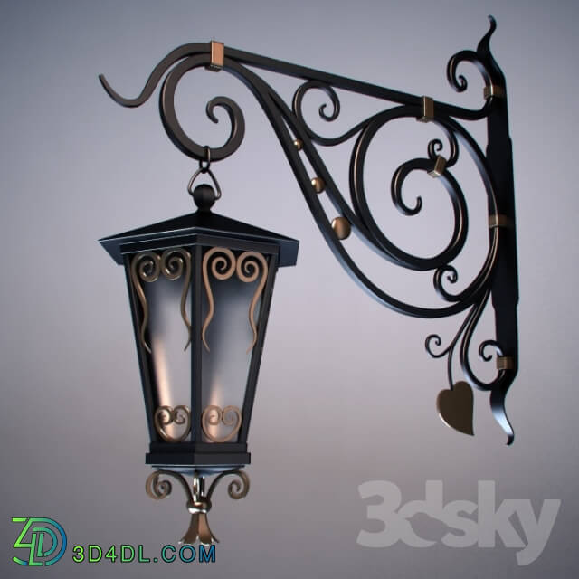 Street lighting - Wrought iron lamps