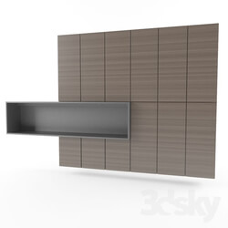 Wardrobe _ Display cabinets - Wall Unit with Rectangular Shelf 
