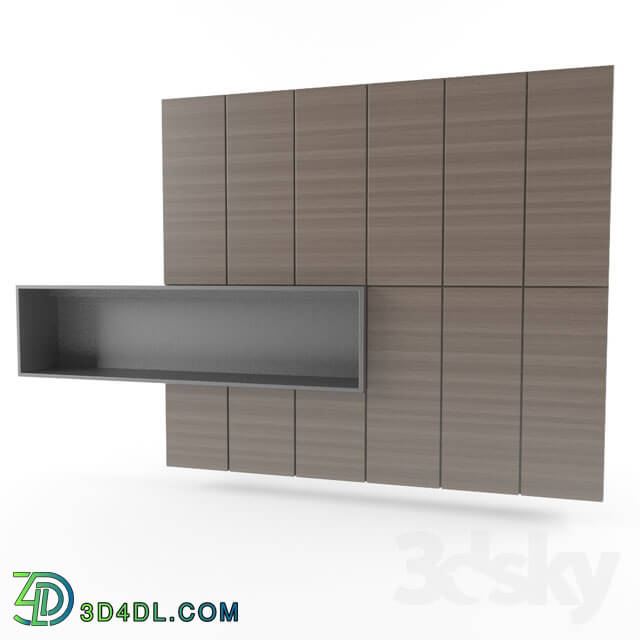 Wardrobe _ Display cabinets - Wall Unit with Rectangular Shelf