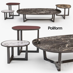 Table - Poliform Tridente coffee tables set 