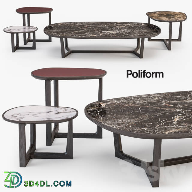 Table - Poliform Tridente coffee tables set