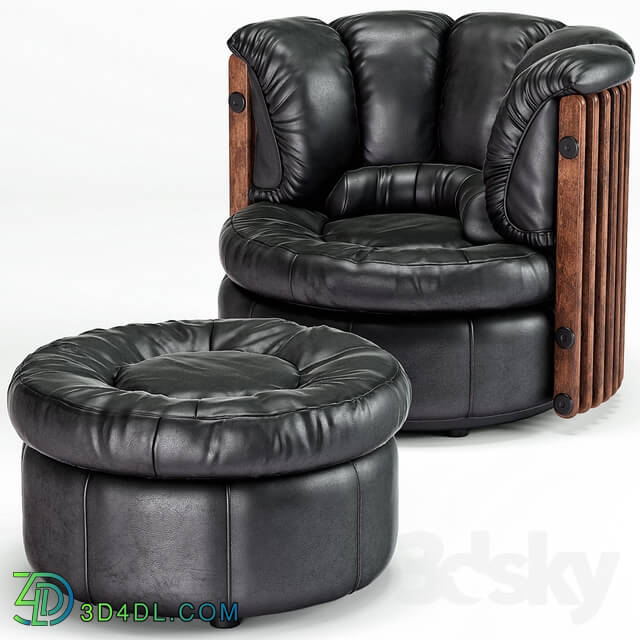 Arm chair - Isle D_Palm Arm Chair_ Ottoman