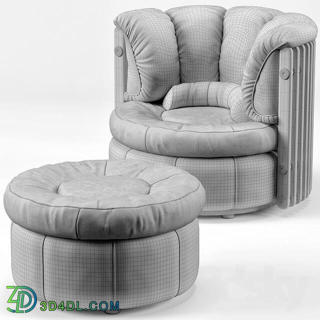 Arm chair - Isle D_Palm Arm Chair_ Ottoman