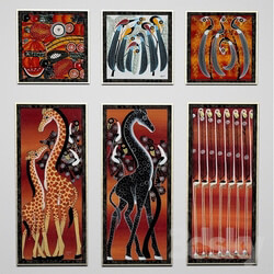 Frame - Collection of paintings _African Motives_ _set-10_ 
