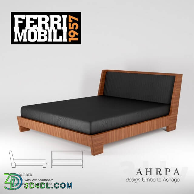 Bed - Ferri Mobili 1957 Double Bed