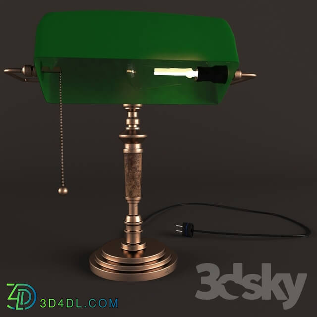 Table lamp - green lamp