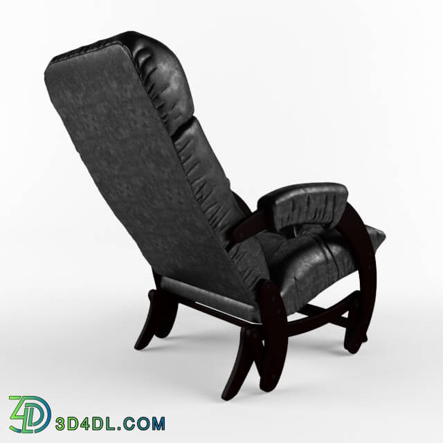 Arm chair - Rocking-chair Comfort Model 68_ framework of wenge_ upholstering of Dundi 108