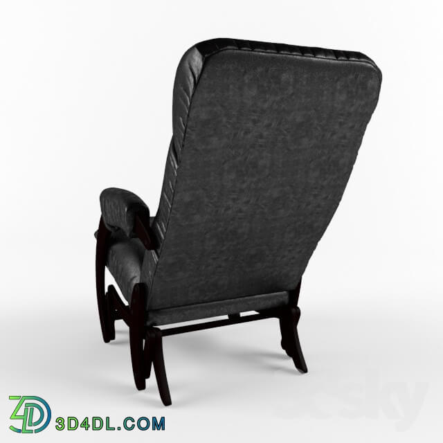 Arm chair - Rocking-chair Comfort Model 68_ framework of wenge_ upholstering of Dundi 108