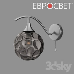 Wall light - OM Wall lamp with glass cover Eurosvet 70102_1 Clio silver 