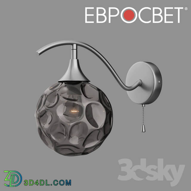 Wall light - OM Wall lamp with glass cover Eurosvet 70102_1 Clio silver