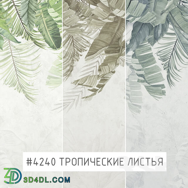 Wall covering - Creativille _ Wallpapers _ Tropical leaves 4240