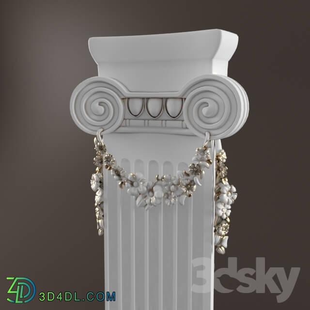 Decorative plaster - Column with decor