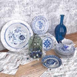 Tableware - The service _quot_Gzhel_quot_ 