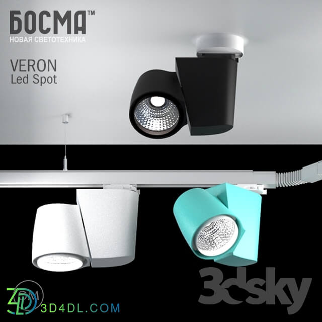 Technical lighting - BOSMA Veron Led Spot _Model spotlights _ collection of elements of the system to track it_