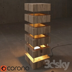 Floor lamp - Wooden Lamp 