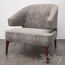 Arm chair - Divani Casa Hayden Grey Fabric Chair 
