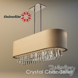 Ceiling light - Dainolite 8 Light Oval Crystal Chandelier 
