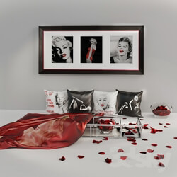 Other decorative objects - Decorative set _quot_Marilyn Monroe in red_quot_ 