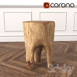 Chair - Wooden stump stool 