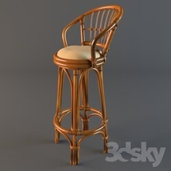 Chair - bar stool rattan 
