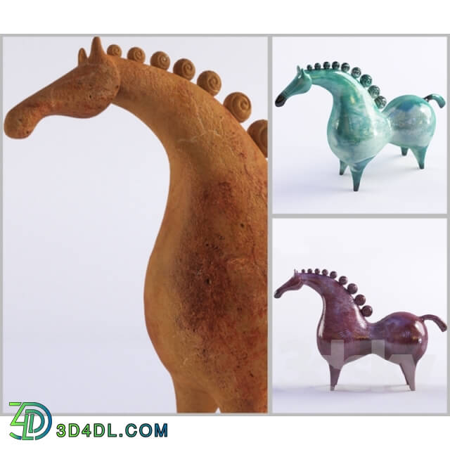 Sculpture - pottery horse