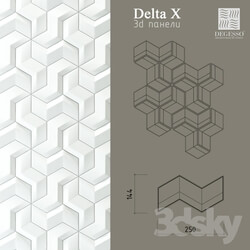 Decorative plaster - 3D Panels Degesso _Delta_x_ 