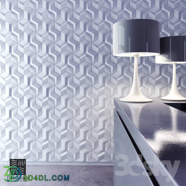 Decorative plaster - 3D Panels Degesso _Delta_x_